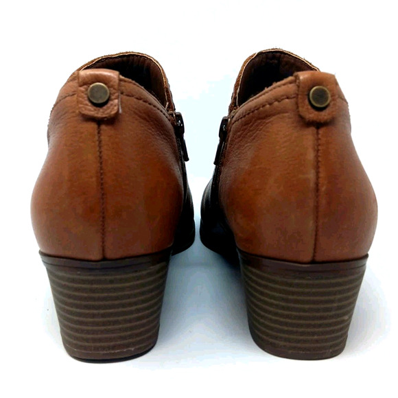 Naturalizer Zarie Women' Sz 9.5M Ankle Boots Booties Brown Zip Up Casual Comfort - Picture 7 of 8